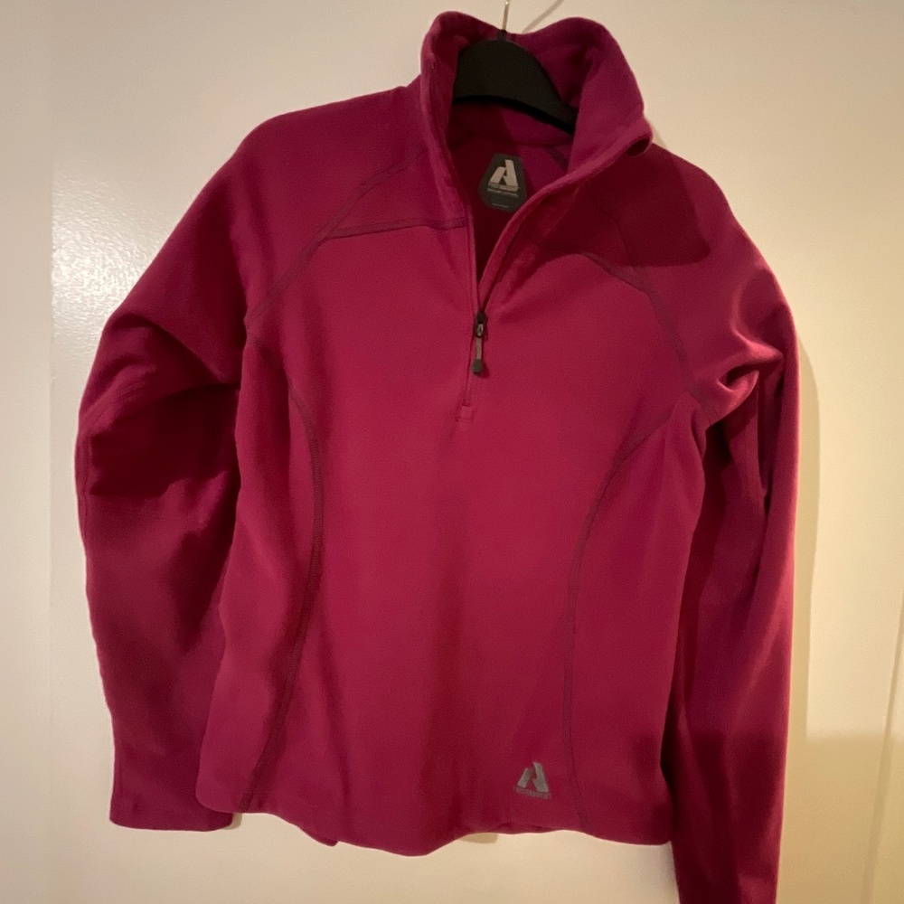 Eddie Bauer FirstAscent long Slvs 1/4 zip mock neck microfleece top